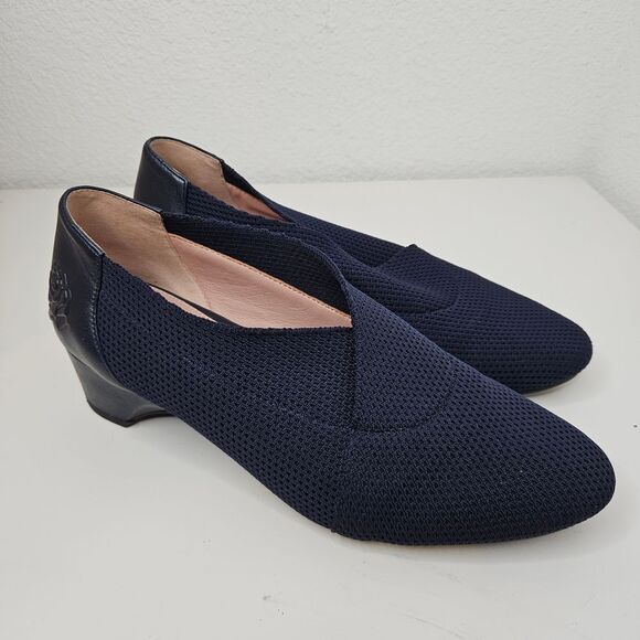 Taryn Rose Knit Shooties Bayrose, Navy, Women's Size 10 - Picture 1 of 5